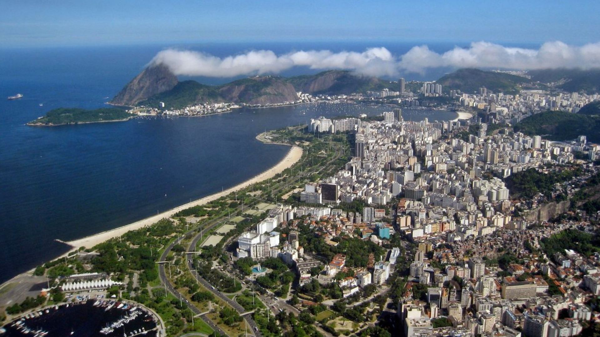 Bairro do flamengo RJ visto de cima