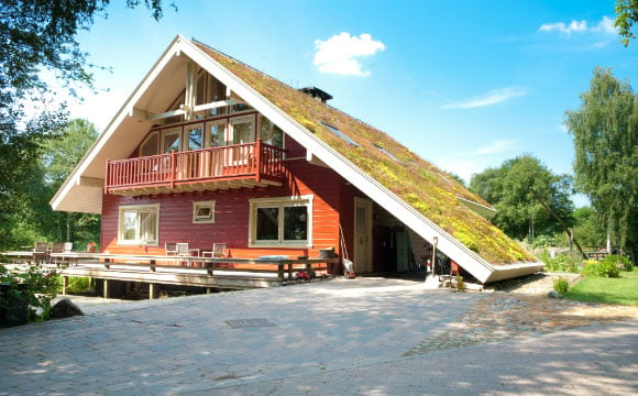 Telhado verde deixa o ambiente interno da casa mais fresco (Foto: Shutterstock)