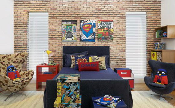 Decoração de quarto pode mesclar mais de um super-herói (Fotos: Reprodução/Pinterest)