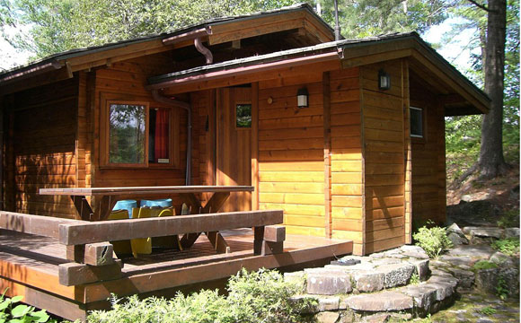 A casa também tem uma sauna para os meses de inverno