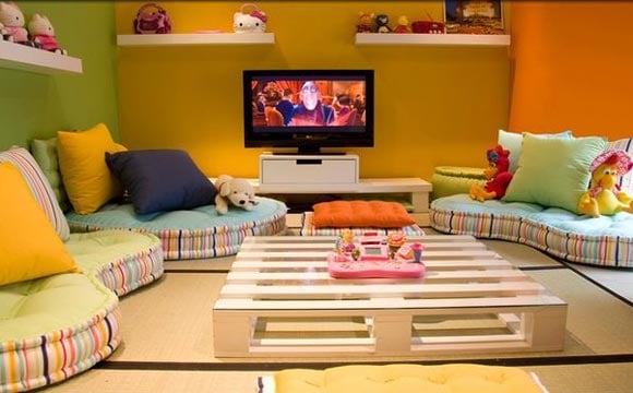 sala com futon