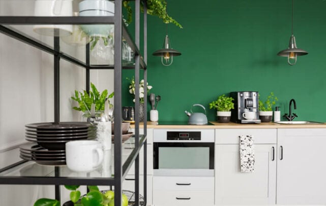 exemplo de cozinha verde