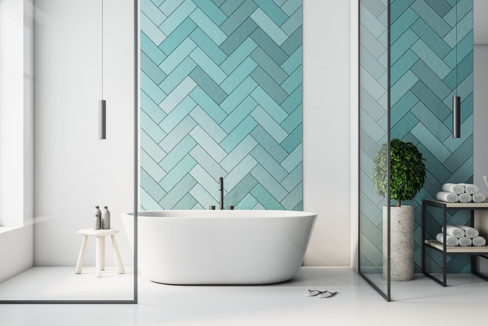 Estilo moderno em cores para banheiro