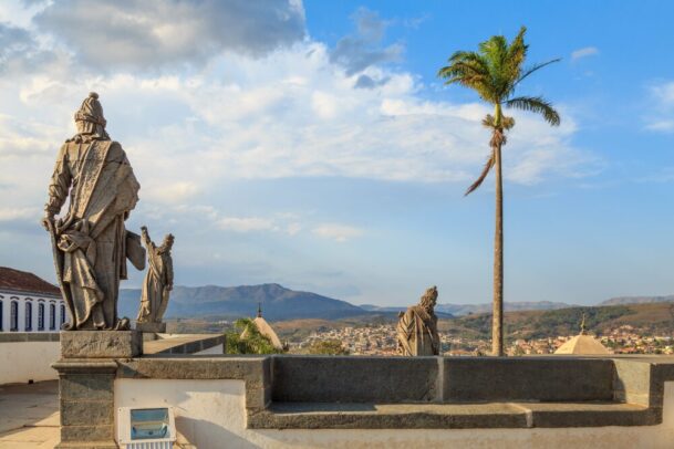 Estátua na cidade histórica de Minas Gerais, Congonhas
