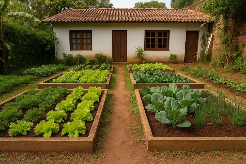 casa com horta no quintal