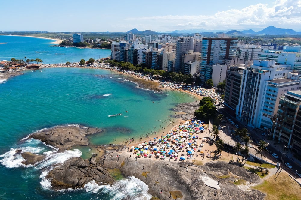 Vista da Praia de Castanheiras, melhores praias de Guarapari