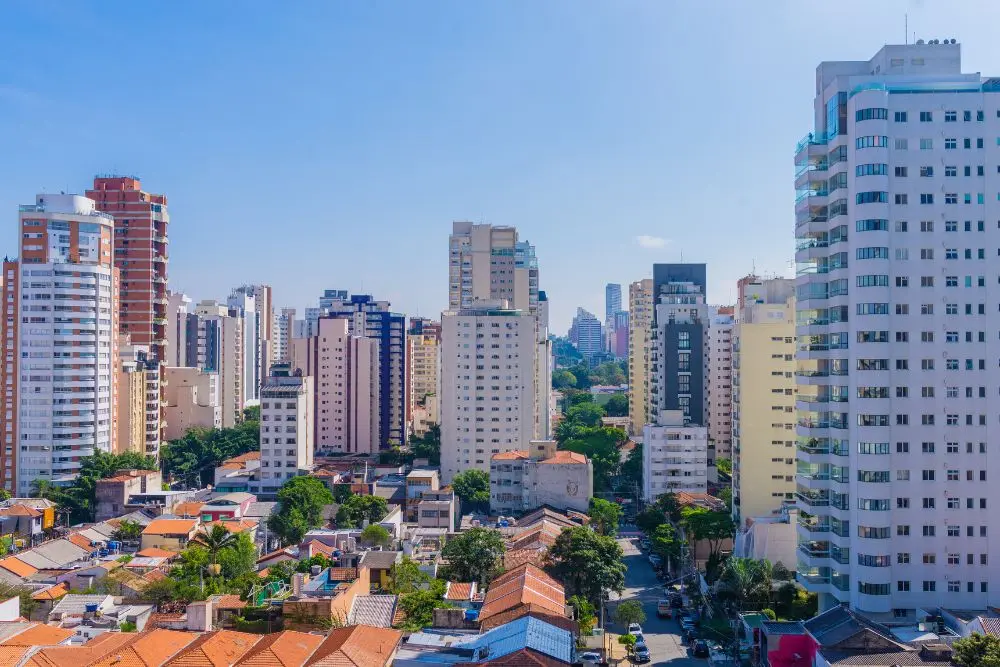 Visão aérea do bairro de Pinheiros, em São Paulo.